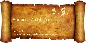 Veress Zalán névjegykártya