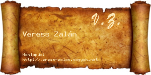 Veress Zalán névjegykártya