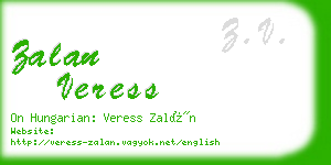 zalan veress business card